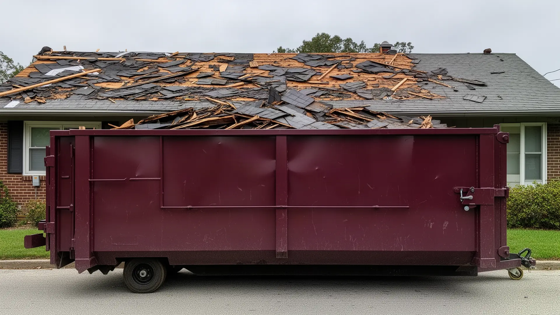 Roll-off dumpster from Elbow Grease Dumpster Rental Co. in Lansing, MI